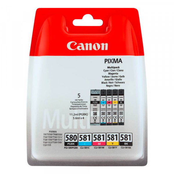 Canon Tintenpatrone PGI-580PGBK + CLI-581BK/C/M/Y