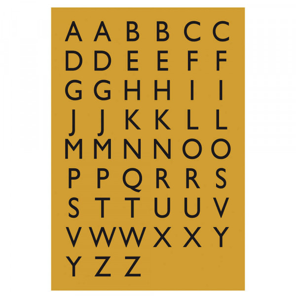 Buchstabenetiketten Herma 4145, gold/schwarz