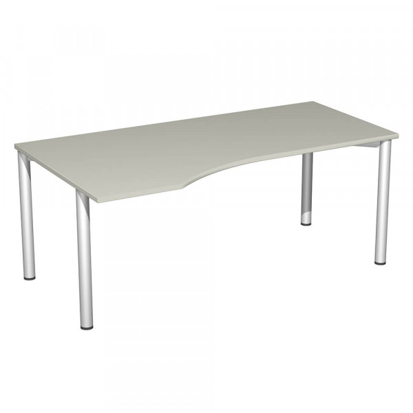 Schreibtisch Geramöbel 4 Fuß Flex S-550306 hellgrau