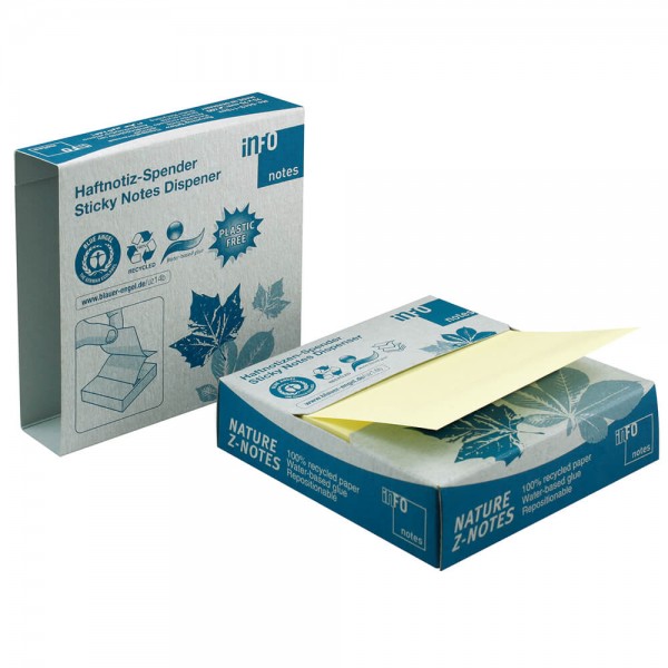 Haftnotizen info notes Recycling Z-Notes 5643-11box Verpackung