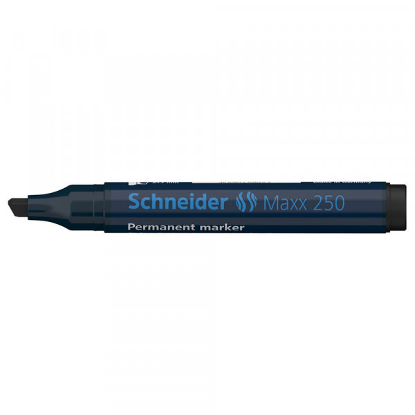 Permanentmarker Schneider Maxx 250, Keilspitze, 2-7mm, schwarz