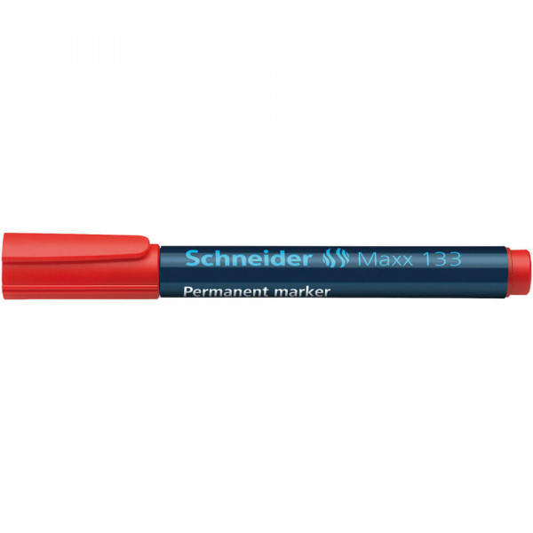 Permanentmarker Schneider Maxx 133, Keilspitze, 1-4mm rot