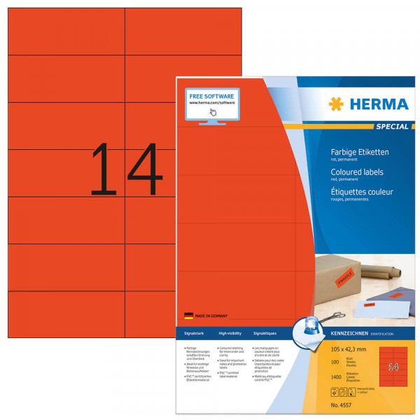 Etiketten Herma 4557 mit Verpackung