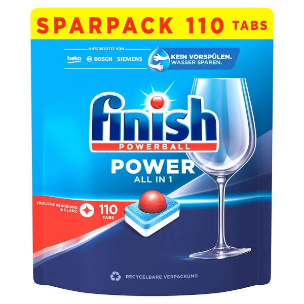 Spülmaschinentabs Finish Power All in 1 Sparpack