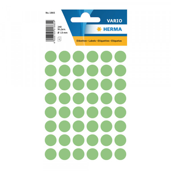 Markierungspunkte Herma 1865, Ø13mm, grün