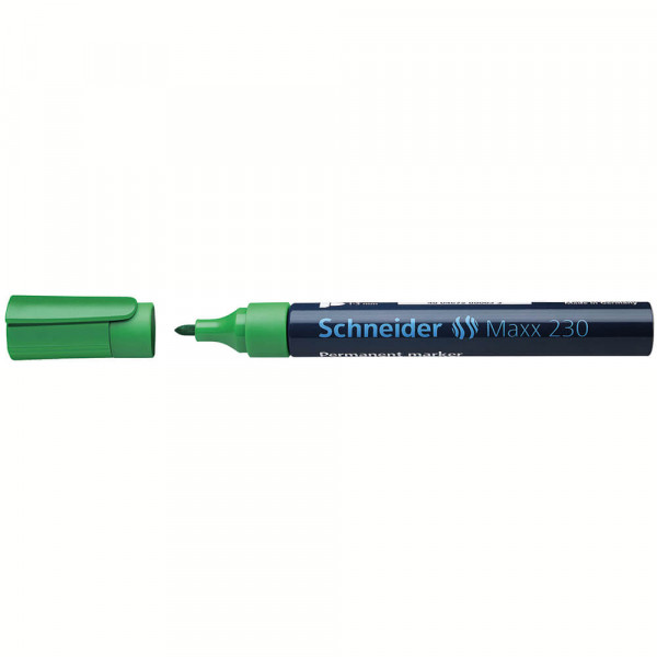 Permanentmarker Schneider Maxx 230, 1-3mm, wasserfest grün