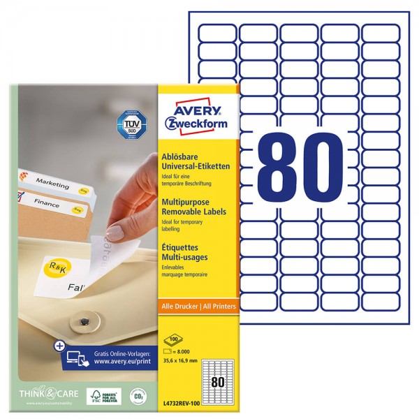 Etiketten Zweckform L4732REV-100 Verpackung