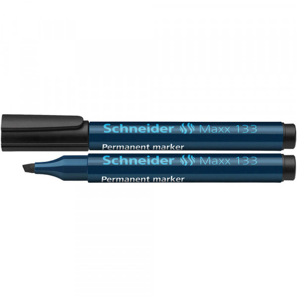 Permanentmarker Schneider Maxx 133, Keilspitze, 1-4mm schwarz