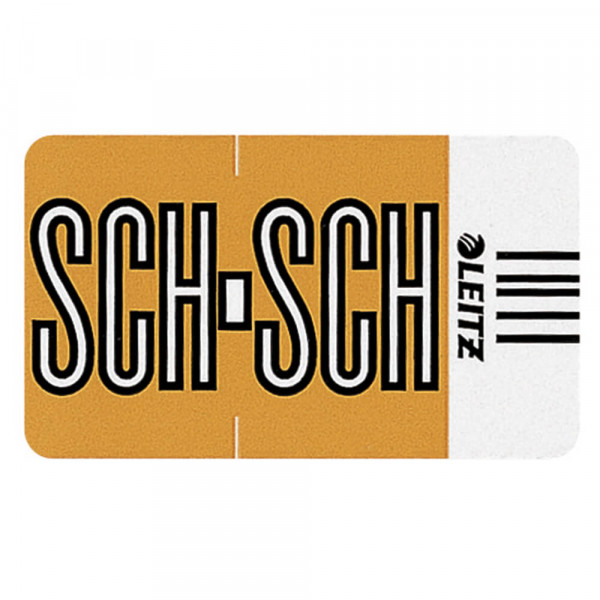Buchstabensignale Leitz Orgacolor 6636-10, SCH, hellbraun