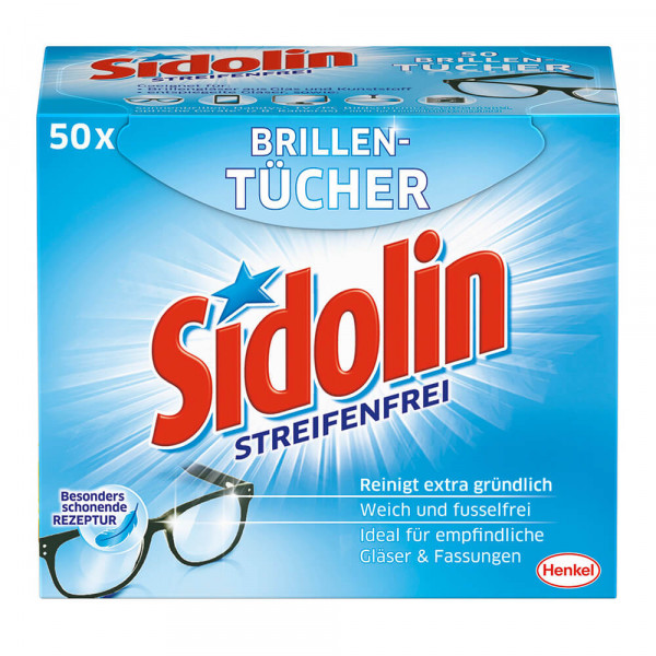 Brillenputztücher Sidolin Streifenfrei