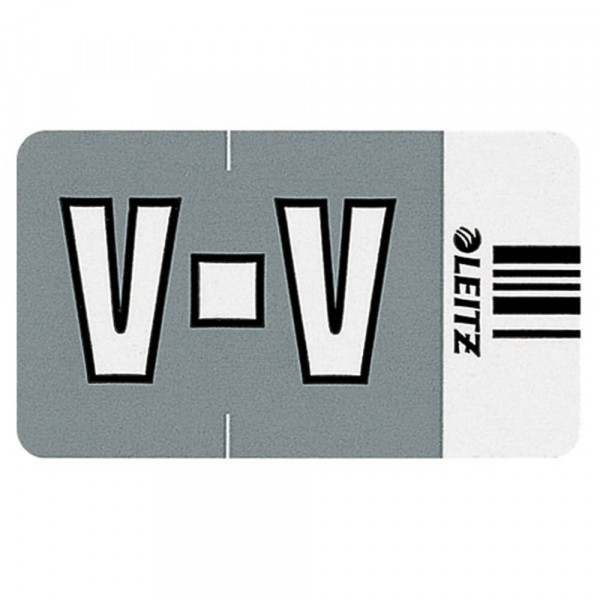 Buchstabensignale Leitz Orgacolor 6631-10, V, grau