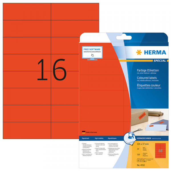 Etiketten Herma 4552 mit Verpackung