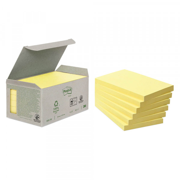 Haftnotizen Post-it Recycling Notes 655-1B, Recycling, groß