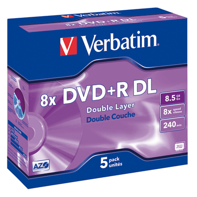 DVD+R Double Layer Verbatim Matt Silver 43541