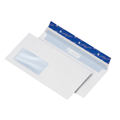 Briefumschläge DIN-lang Cygnus Excellence Fenster, hochweiß