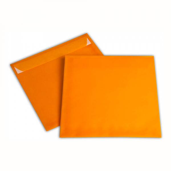Versandtaschen 220x220mm, transparent orange