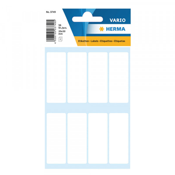 Etiketten Herma 3749, für Schreibgeräte, 20x50mm