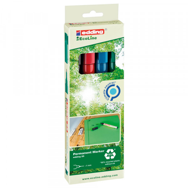 Permanentmarker Edding 25/4 EcoLine, Etui
