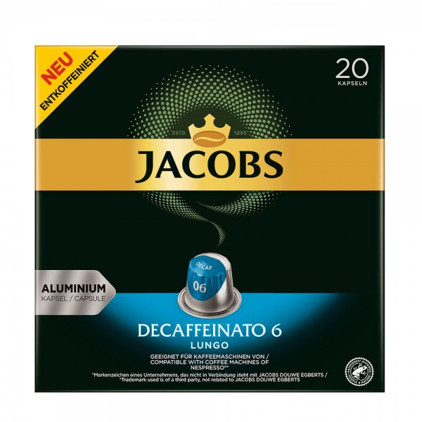 Kaffeekapseln Jacobs Decaffeinato 6 Lungo