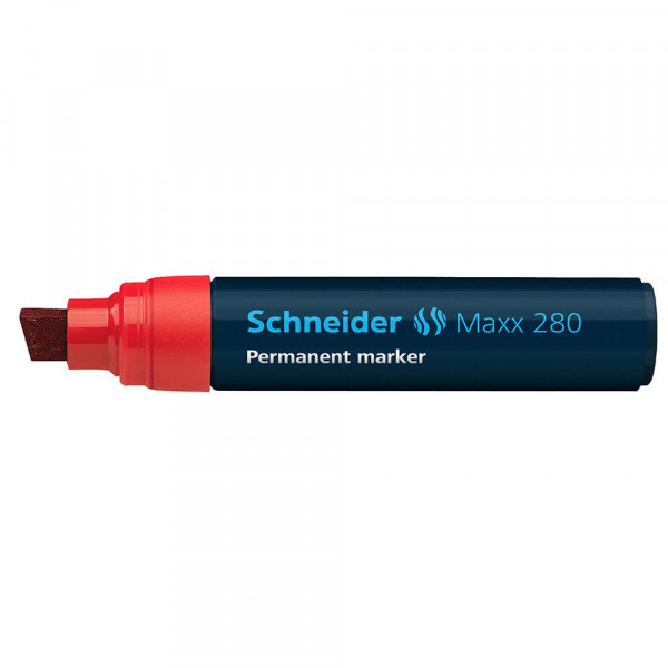 Permanentmarker Schneider Maxx 280, Keilspitze, 4-12mm rot