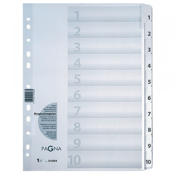 Kartonregister Pagna, A4, 1-10